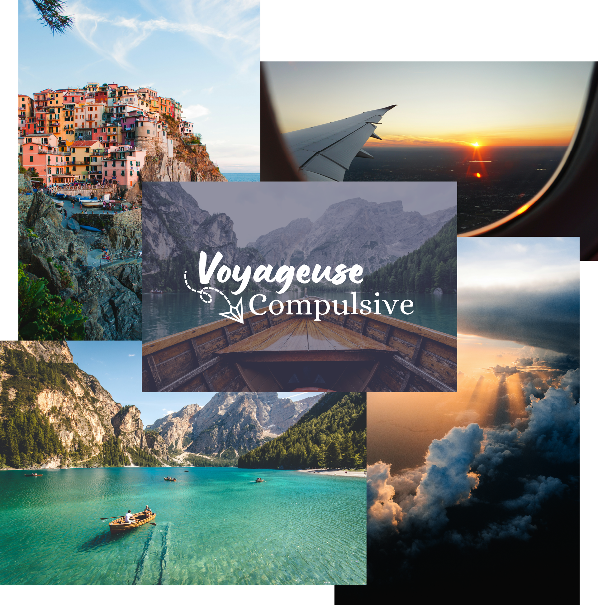 Création identité visuelle blog voyage pour Voyageuse Compulsive créé par JSP Graphiste